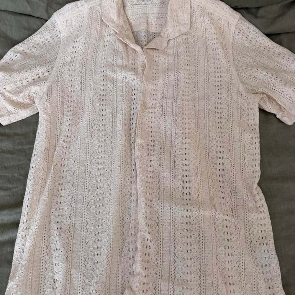 Old Navy Lace Camp Collar Shirt